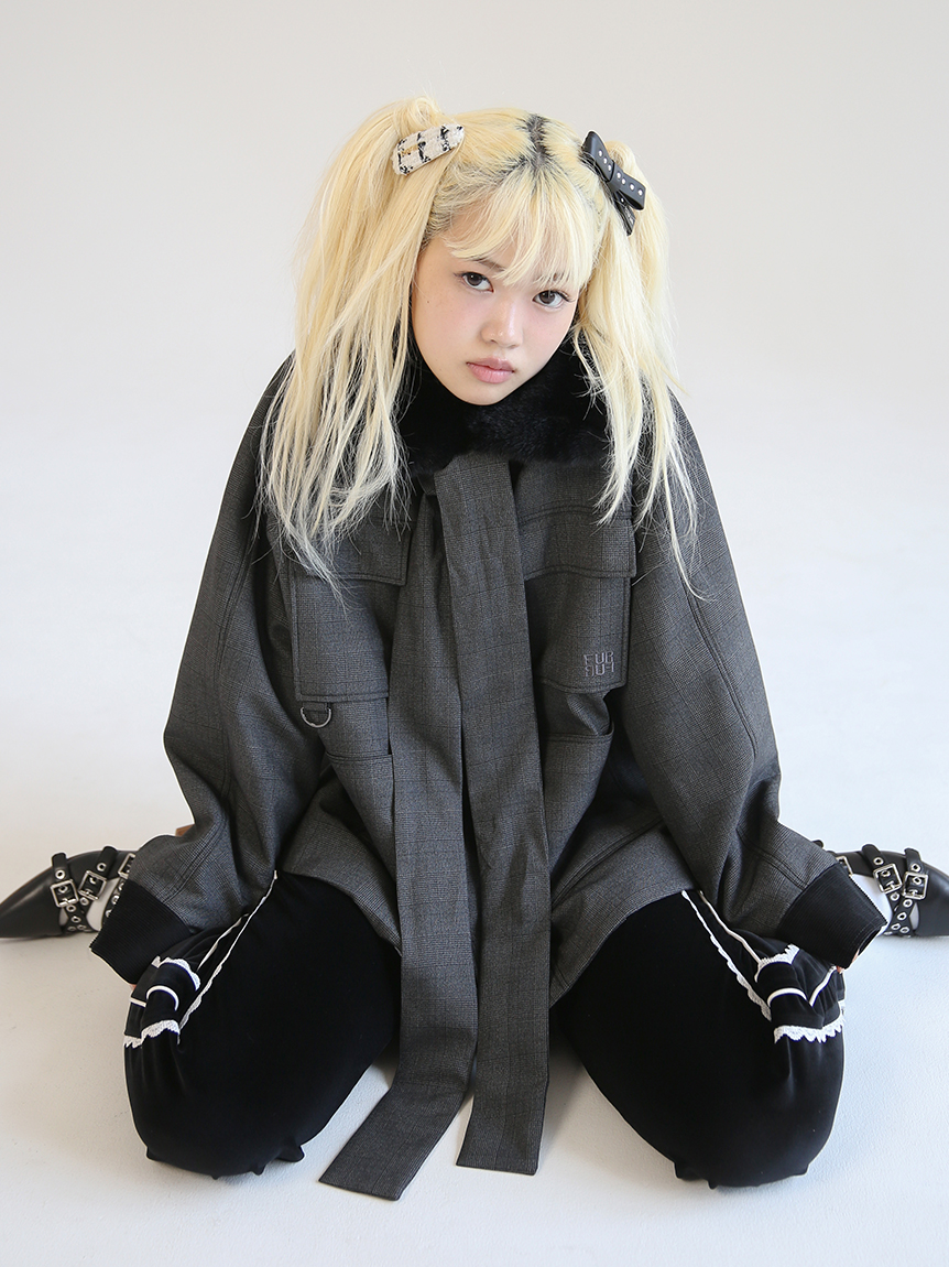 スタッズリボンヘアクリップ(ヘアアクセサリー)｜ファッション雑貨