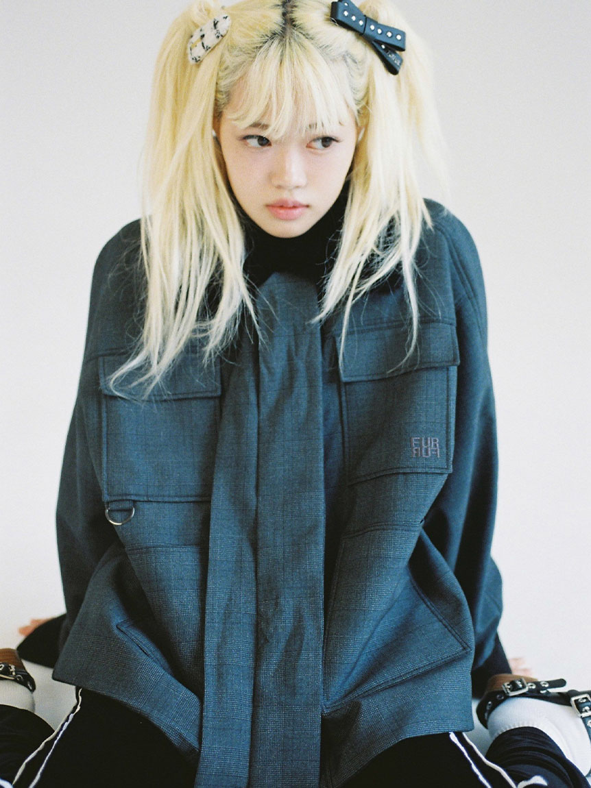 スタッズリボンヘアクリップ(ヘアアクセサリー)｜ファッション