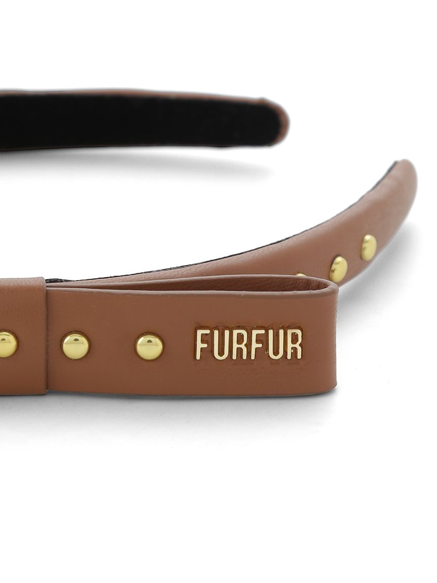 FURFUR スタッズリボンカチューシャ スタッズリボンカチューシャ(ヘアアクセサリー)｜ファッション