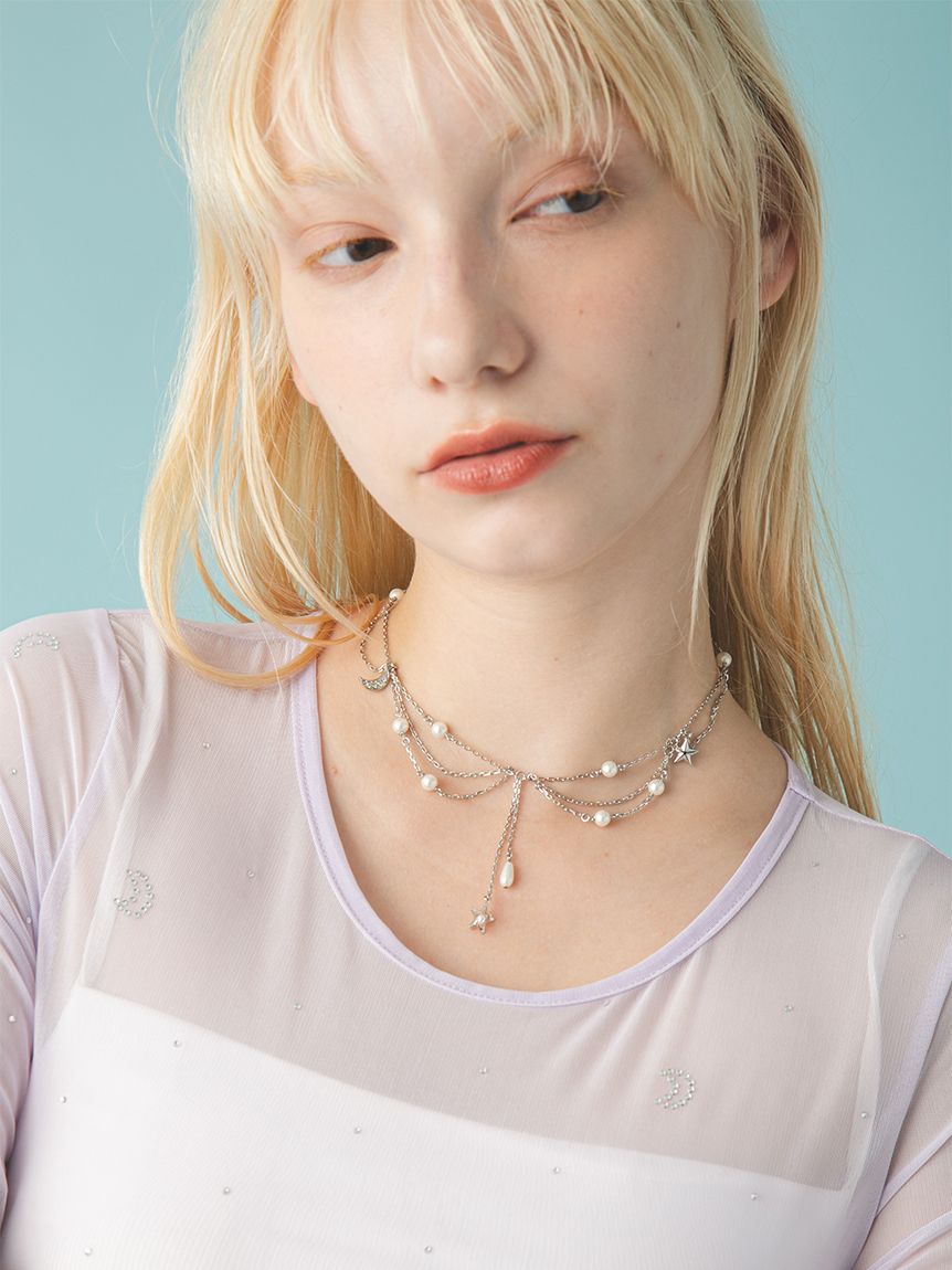 FURFUR（ファーファー） スターモチーフネックレス　シルバー スターモチーフネックレス(ネックレス)｜ACCESSORY｜FURFUR（ファー