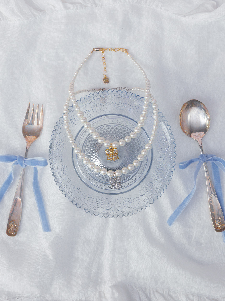 リボンモチーフパールネックレス(ネックレス)｜ACCESSORY｜FURFUR