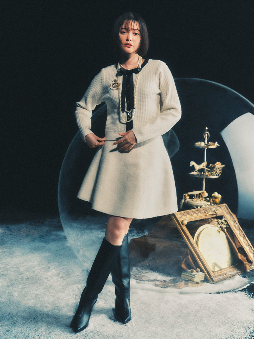 リボンモチーフパールネックレス(ネックレス)｜ACCESSORY｜FURFUR