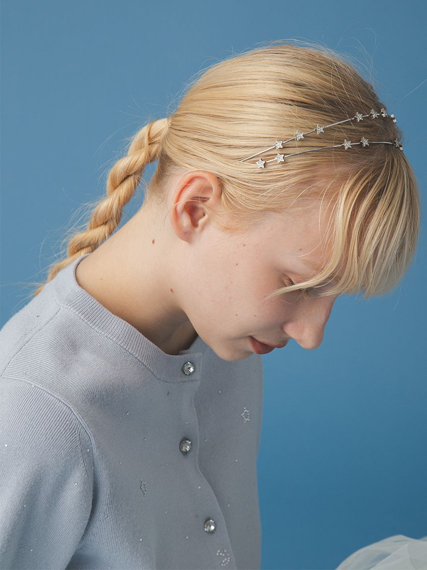 FURFUR ムーン＆スターモチーフカチューシャ シルバー ムーン＆スターモチーフカチューシャ(ヘアアクセサリー)｜ファッション