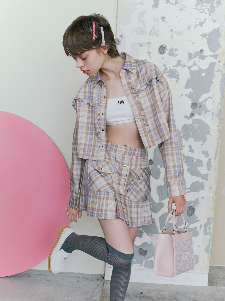 ツイード×ベロアヘアクリップセット(ヘアアクセサリー)｜ファッション