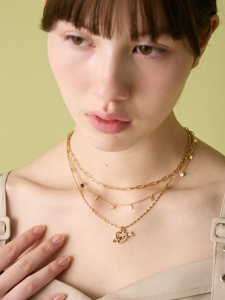 ハートモチーフ3連ネックレス(ネックレス)｜ACCESSORY｜FURFUR（ファー