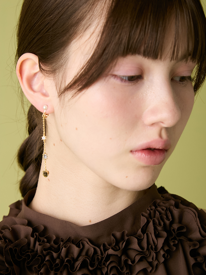 ハートモチーフイヤリング(ピアス／イヤリング)｜ACCESSORY｜FURFUR