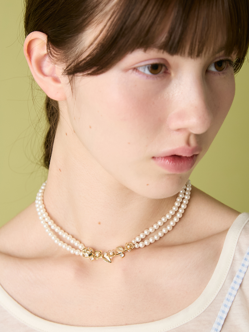 フラワーモチーフパールネックレス(ネックレス)｜ACCESSORY｜FURFUR