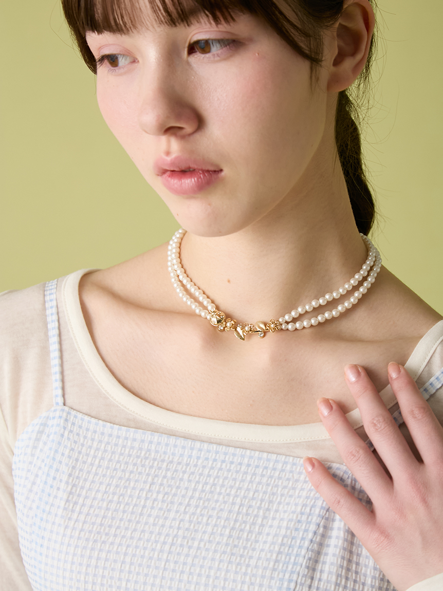 フラワーモチーフパールネックレス(ネックレス)｜ACCESSORY｜FURFUR