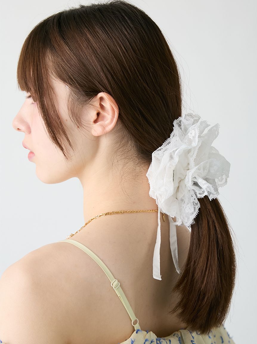 FURFUR カラーブロックバレリーナ 限定カラー】レースコンビバレリーナシュシュ(ヘアアクセサリー