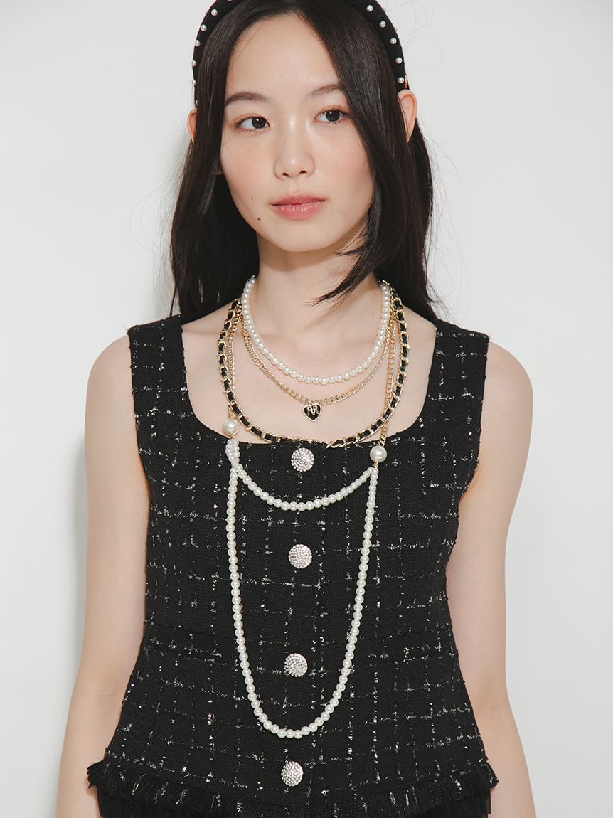 パールチェーンロングネックレス(ネックレス)｜ACCESSORY｜FURFUR