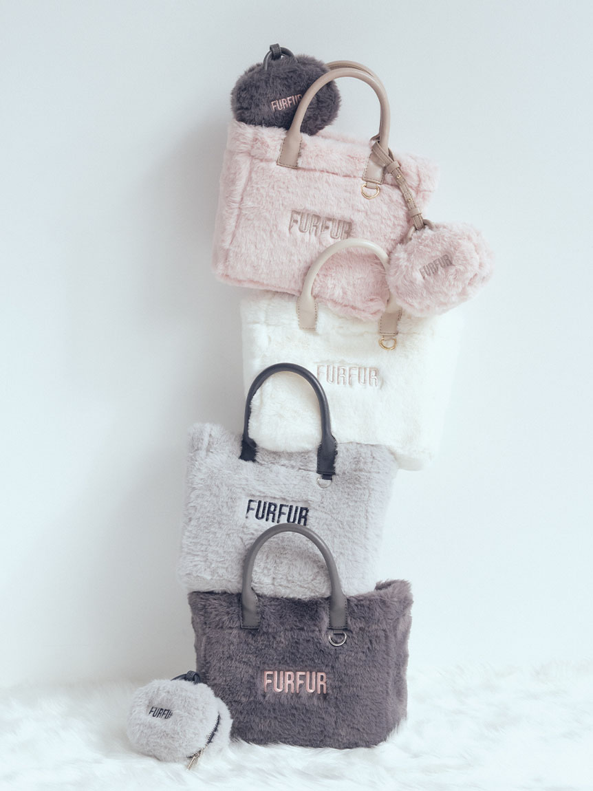 【新品タグ付き】FURFUR ファーバッグ FURFUR（ファーファー） ボストンバッグ 「ZOZO限定カラー」エコファー