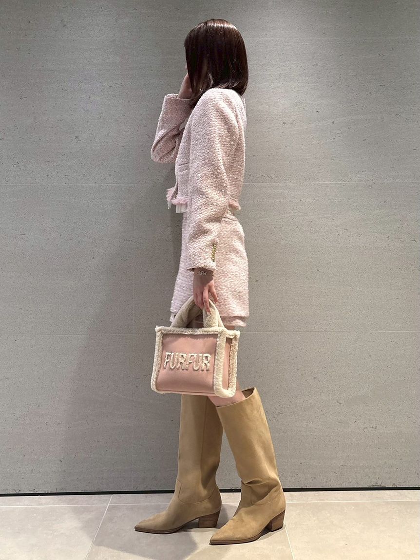 新品タグ付き】FURFUR ムートンロゴトートバッグ