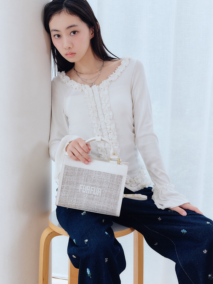 オフィシャルサイト限定カラー】ツイードロゴトートバッグ(バッグ