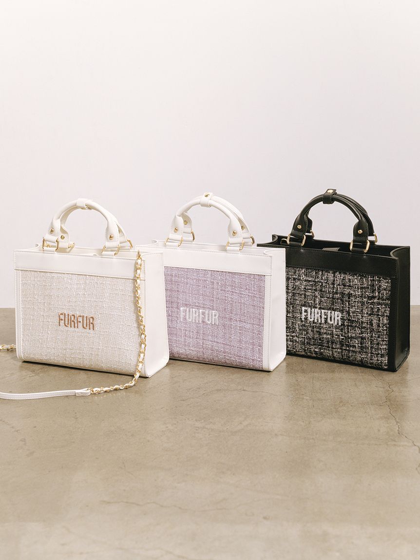 Lsize) ツイードロゴトートバッグ【WEB・一部店舗限定】(トートバッグ