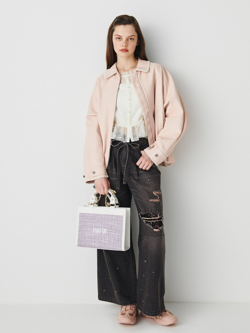 Lsize) ツイードロゴトートバッグ【WEB・一部店舗限定】(トートバッグ