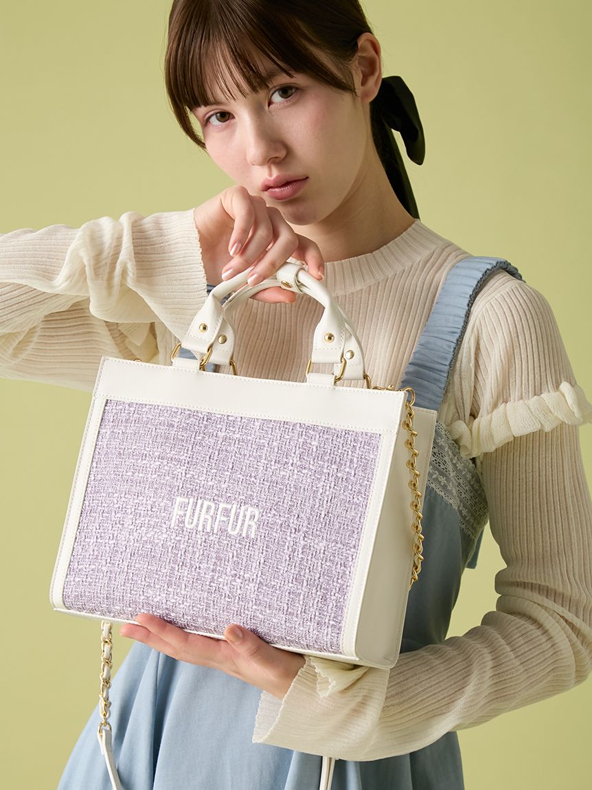 Lsize) ツイードロゴトートバッグ【WEB・一部店舗限定】(トートバッグ