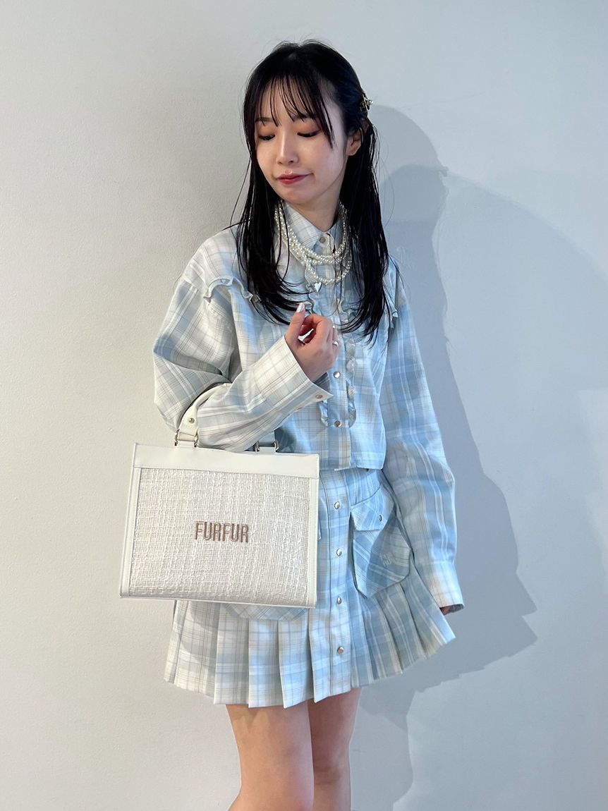 Lsize) ツイードロゴトートバッグ【WEB・一部店舗限定】(トートバッグ