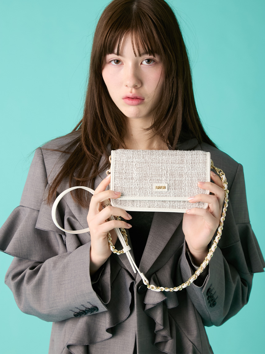 限定カラー】ツイードロゴフォンホルダー(バッグ)｜FURFUR（ファー