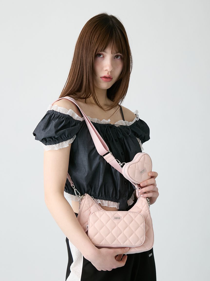 2SET撥水ナイロンキルティングムーンバッグ(バッグ)｜FURFUR（ファー