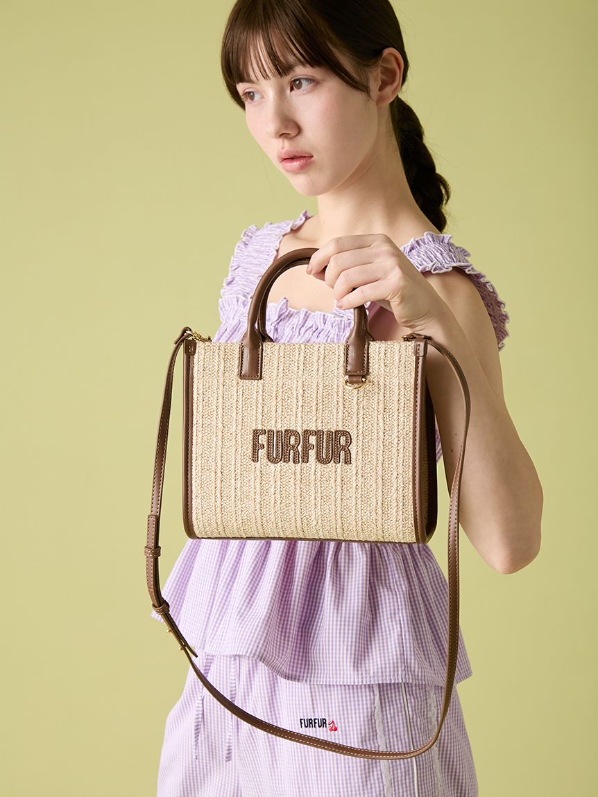 FURFUR ラフィアロゴトートバッグ 限定カラー】ラフィアロゴトートバッグ(トートバッグ)｜バッグ｜FURFUR