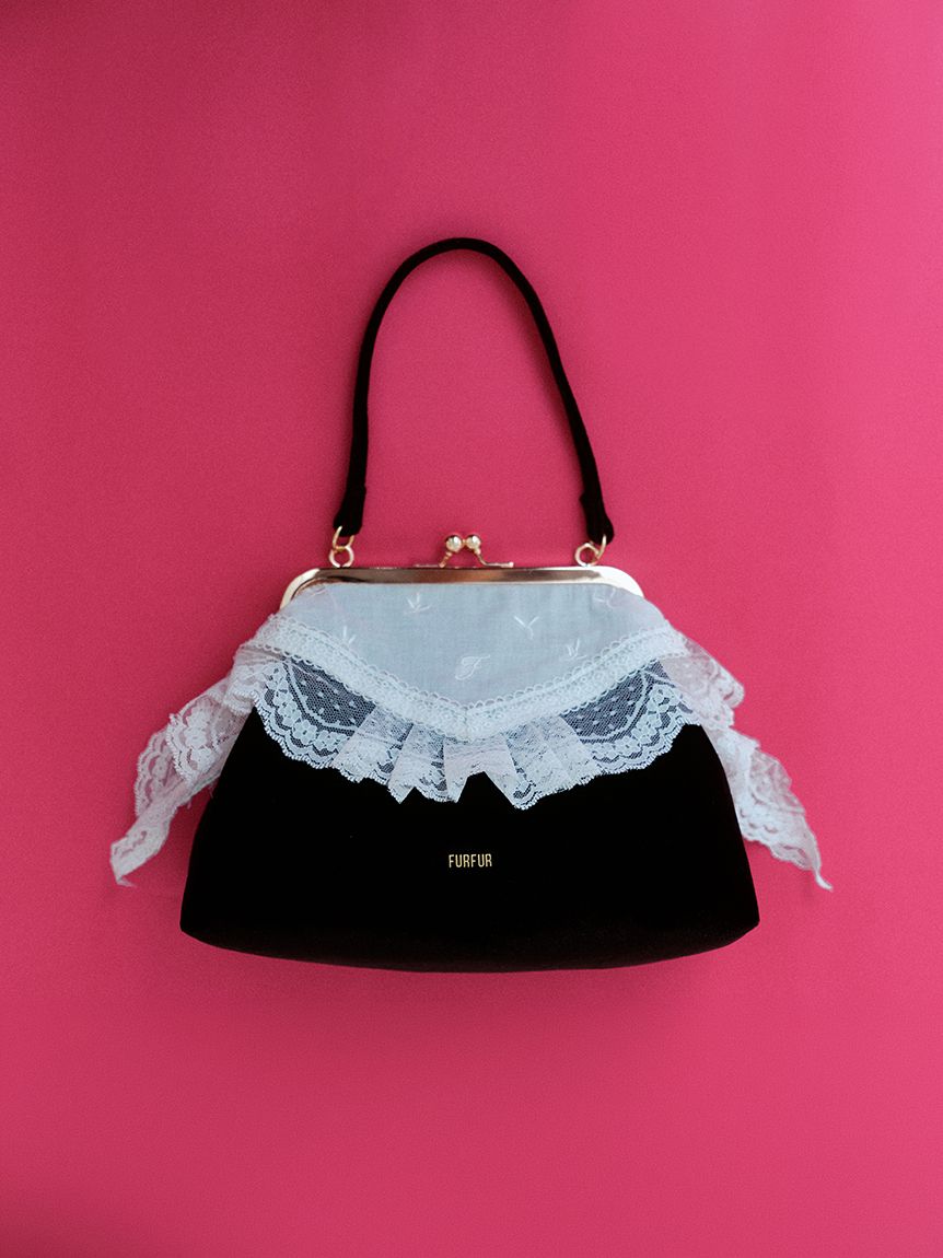 WEB限定カラー】レーストリムがま口バッグ(ハンドバッグ)｜BAG｜FURFUR