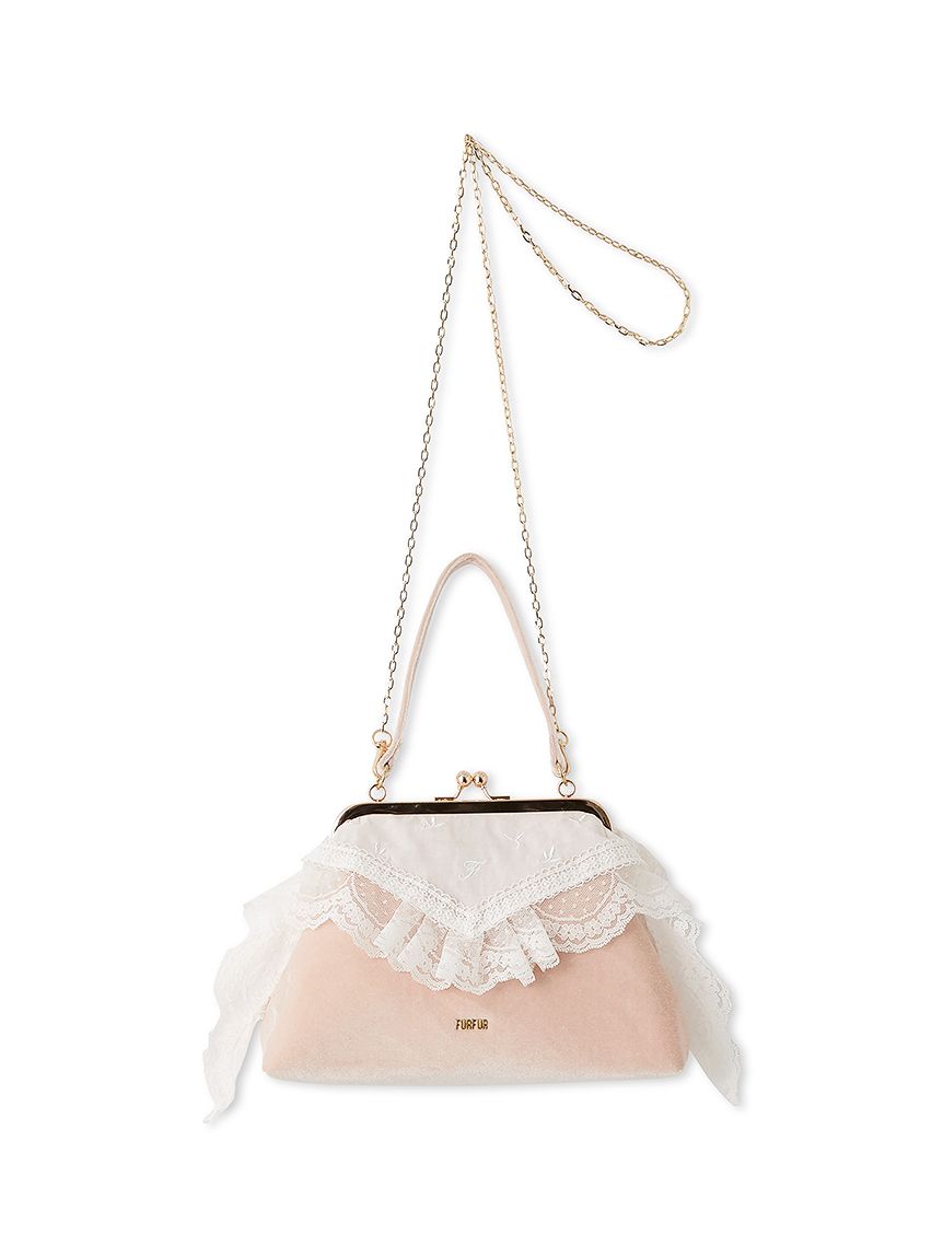 WEB限定カラー】レーストリムがま口バッグ(ハンドバッグ)｜BAG｜FURFUR
