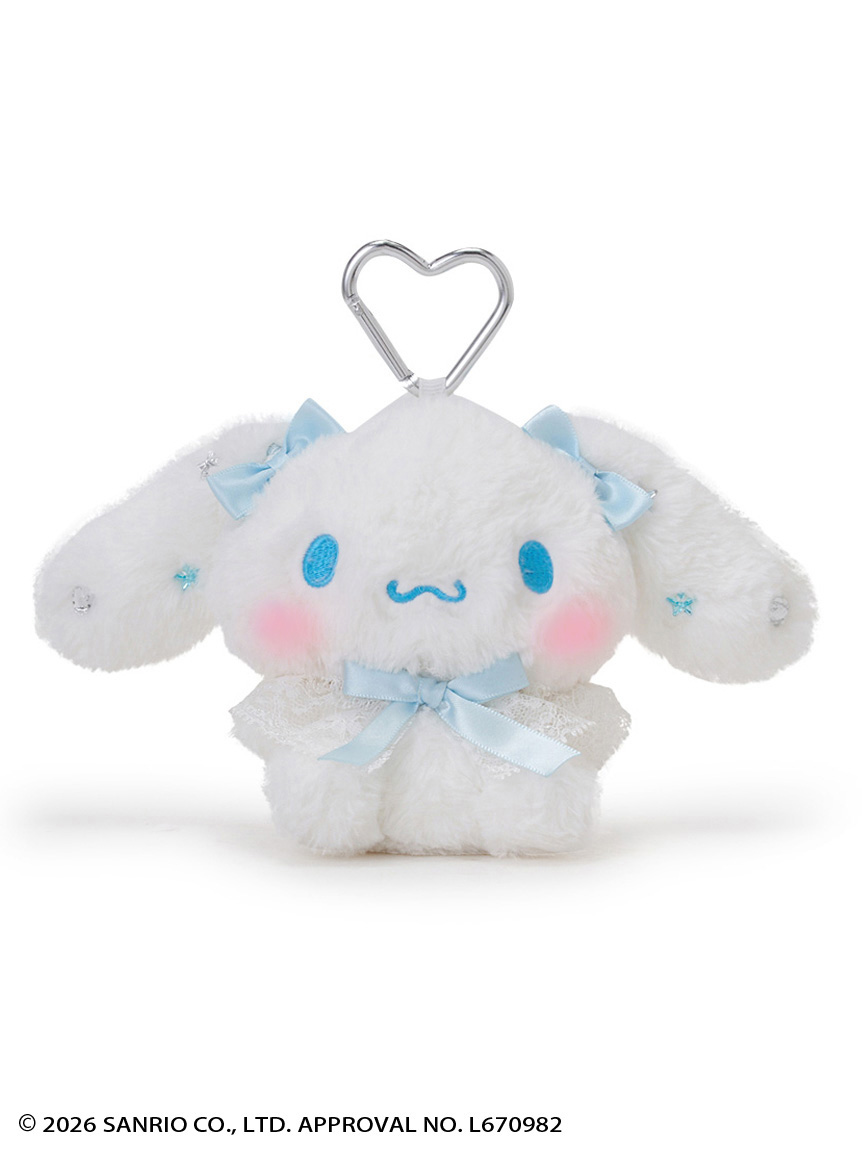 シナモロール】ぬいぐるみチャーム付きキルティングトートバッグ