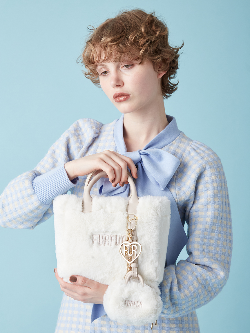 美品　ファーファー　チュール&エコファースカート　WEB限定カラーモカハナ 美品 ファーファー チュール&エコファースカート WEB限定カラーモカ