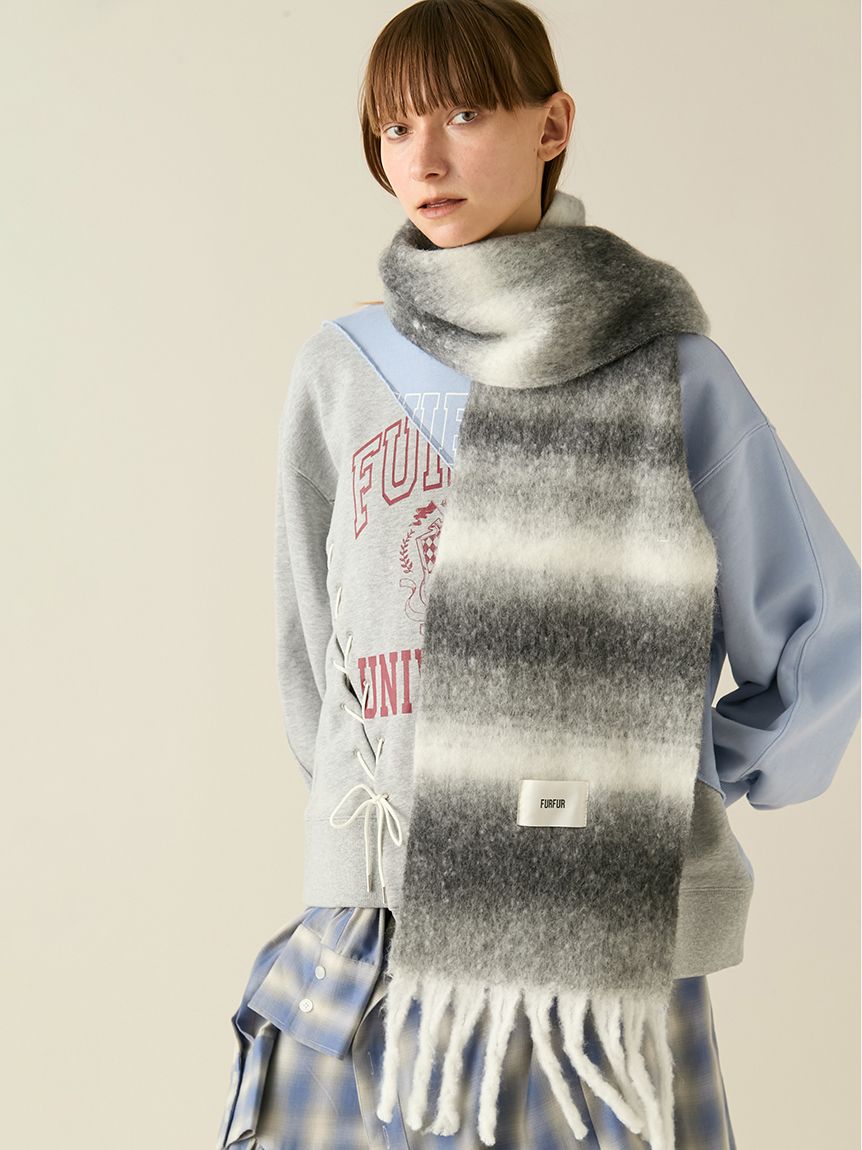 グラデーションボーダーストール(マフラー/ストール