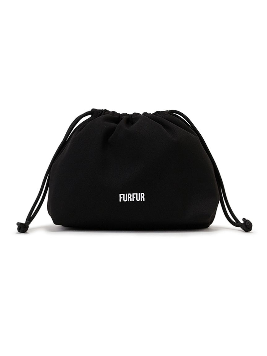 furfur ファーファー ラフィアロゴトートバッグ 巾着 ブローチ セット