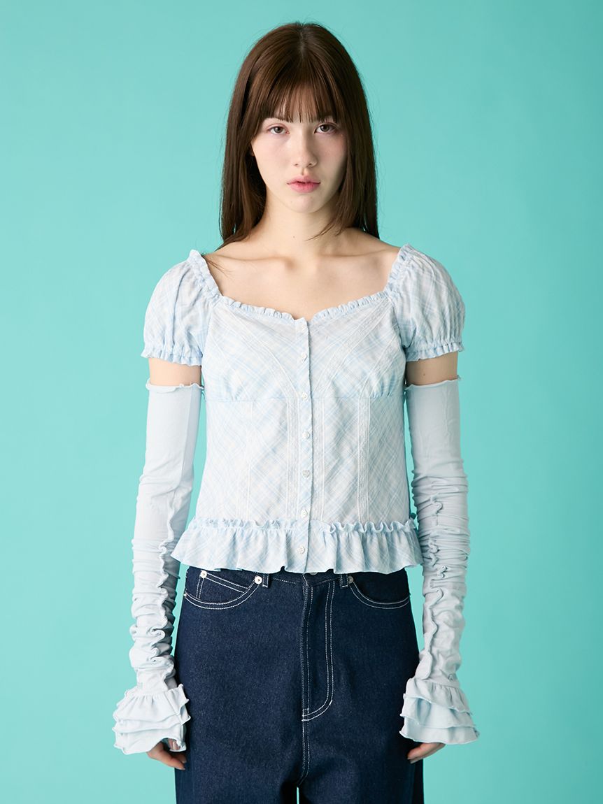UVカット】フリルアームカバー&ポーチセット(その他)｜ファッション