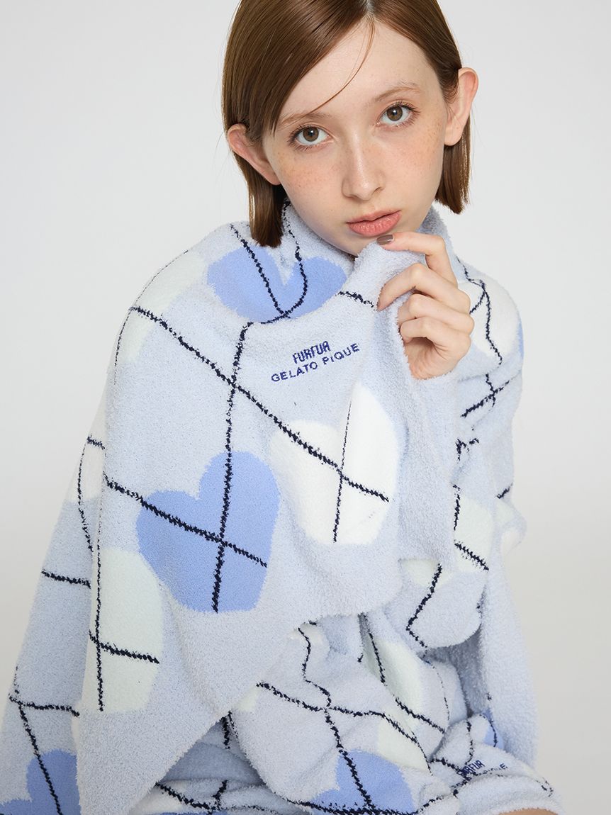 FURFUR×gelato pique】ベビモコハートアーガイルブランケット