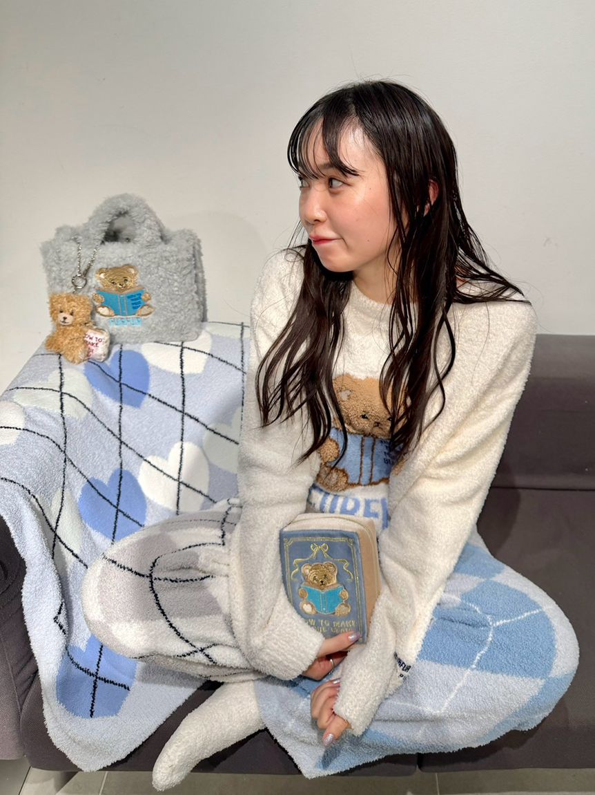 FURFUR×gelato pique】ベビモコハートアーガイルブランケット
