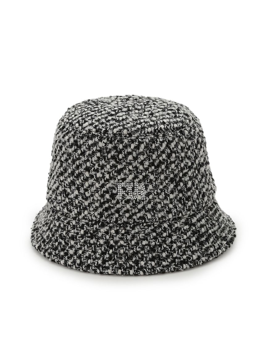 クリスタルFURロゴツイードバケットハット(帽子)｜ファッション雑貨