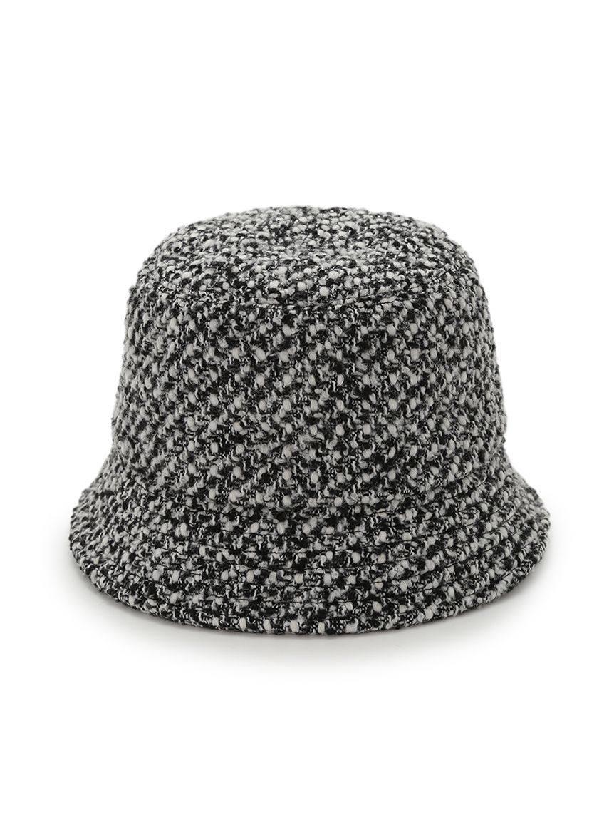 クリスタルFURロゴツイードバケットハット(帽子)｜ファッション雑貨 