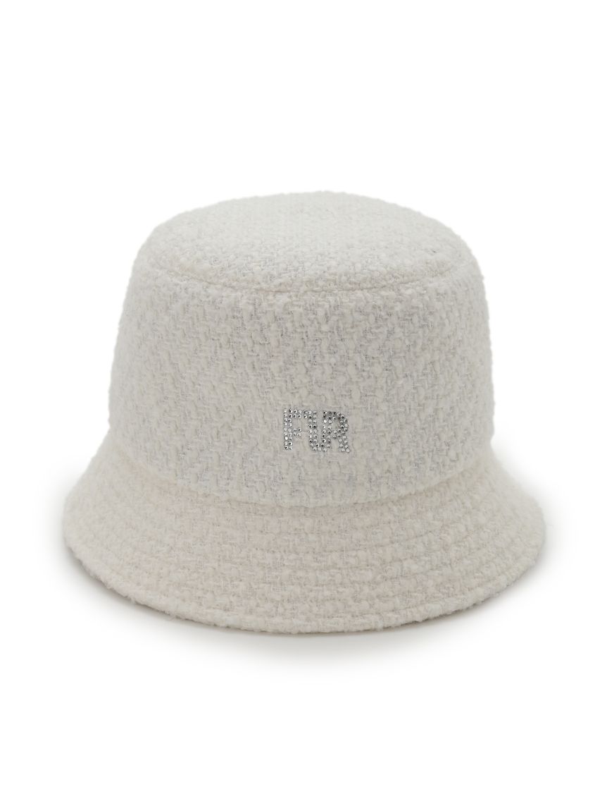 クリスタルFURロゴツイードバケットハット(帽子)｜ファッション雑貨 