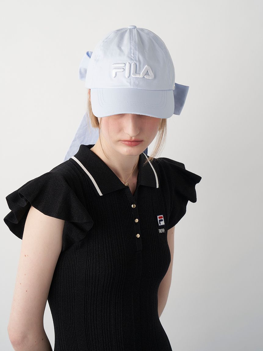 furfur fila コラボ ビックリボンキャップ 帽子 FILAコラボ】ビッグリボンキャップ(帽子)｜ファッション雑貨