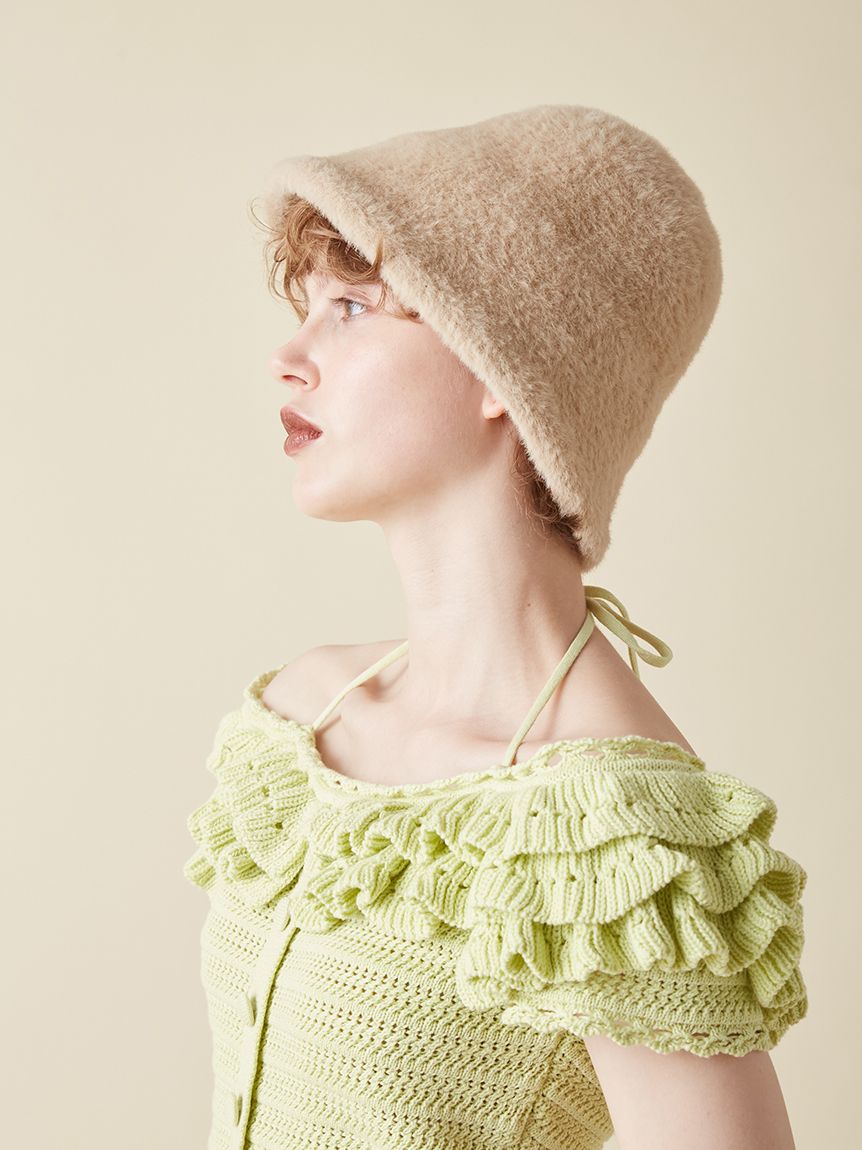 ロゴ刺繍エコファーバケットハット(帽子)｜ファッション雑貨｜FURFUR