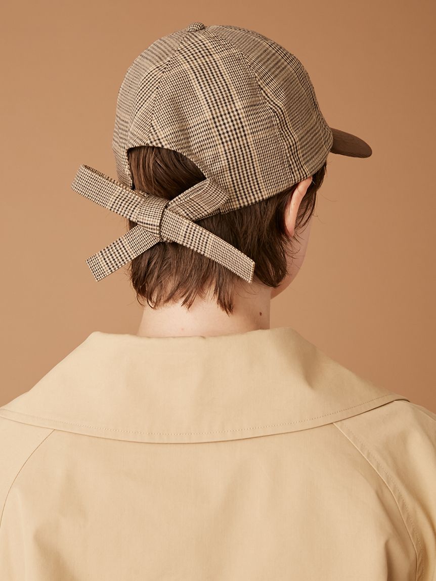 バックリボンチェック柄キャップ(帽子)｜ファッション雑貨｜FURFUR