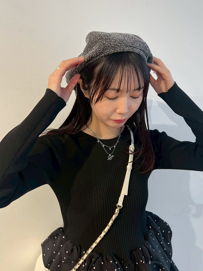 ロゴ刺繍ベレー帽(帽子)｜ファッション雑貨｜FURFUR（ファーファー