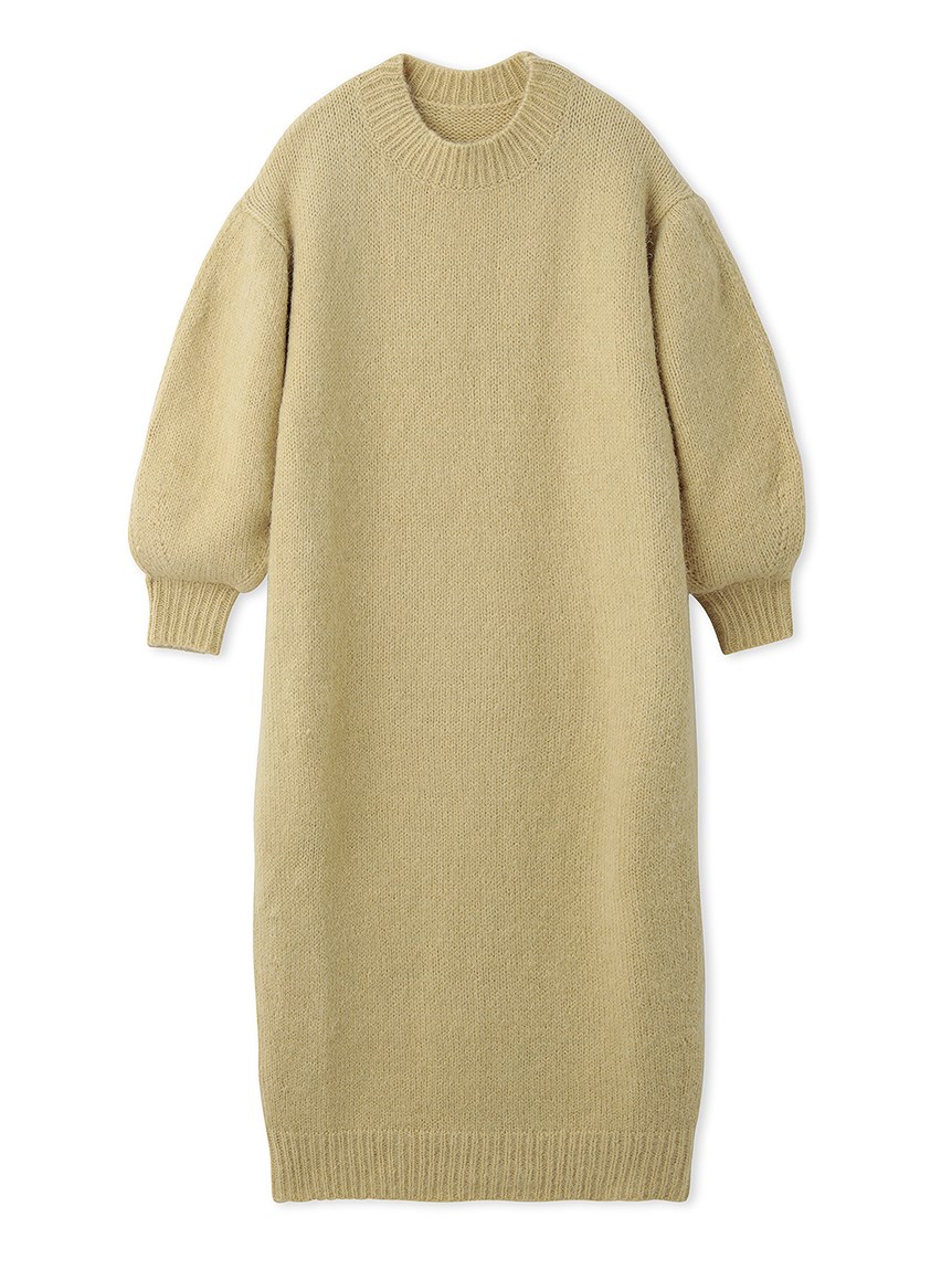 大人気商品 riu Shaggy arm cut knit dress - ミニワンピース