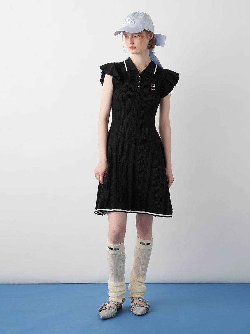 新品　FILAコラボ　ニットワンピース FILAコラボ】ニットワンピース(ミニワンピース)｜ワンピース