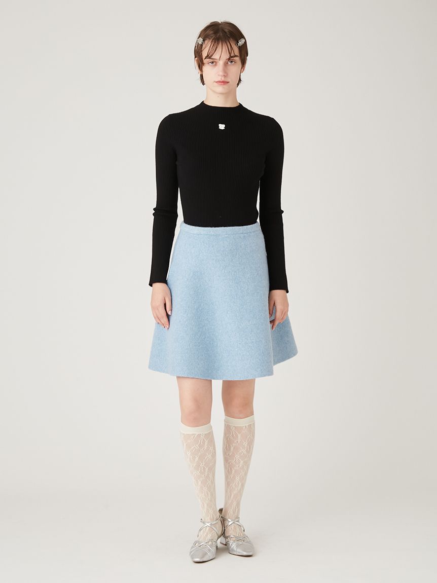 WEB・一部店舗限定カラー】ボウタイトリムニットセットアップ