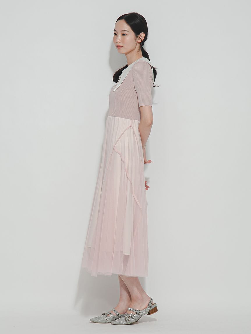 ニットポロチュールワンピース(ロングワンピース)｜DRESS｜FURFUR