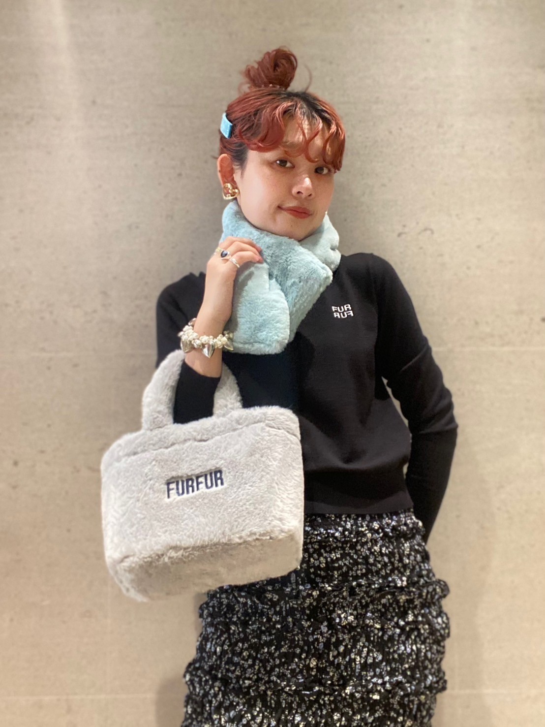 ロゴ刺繍クルーネックセーター(ニット)｜トップス｜FURFUR