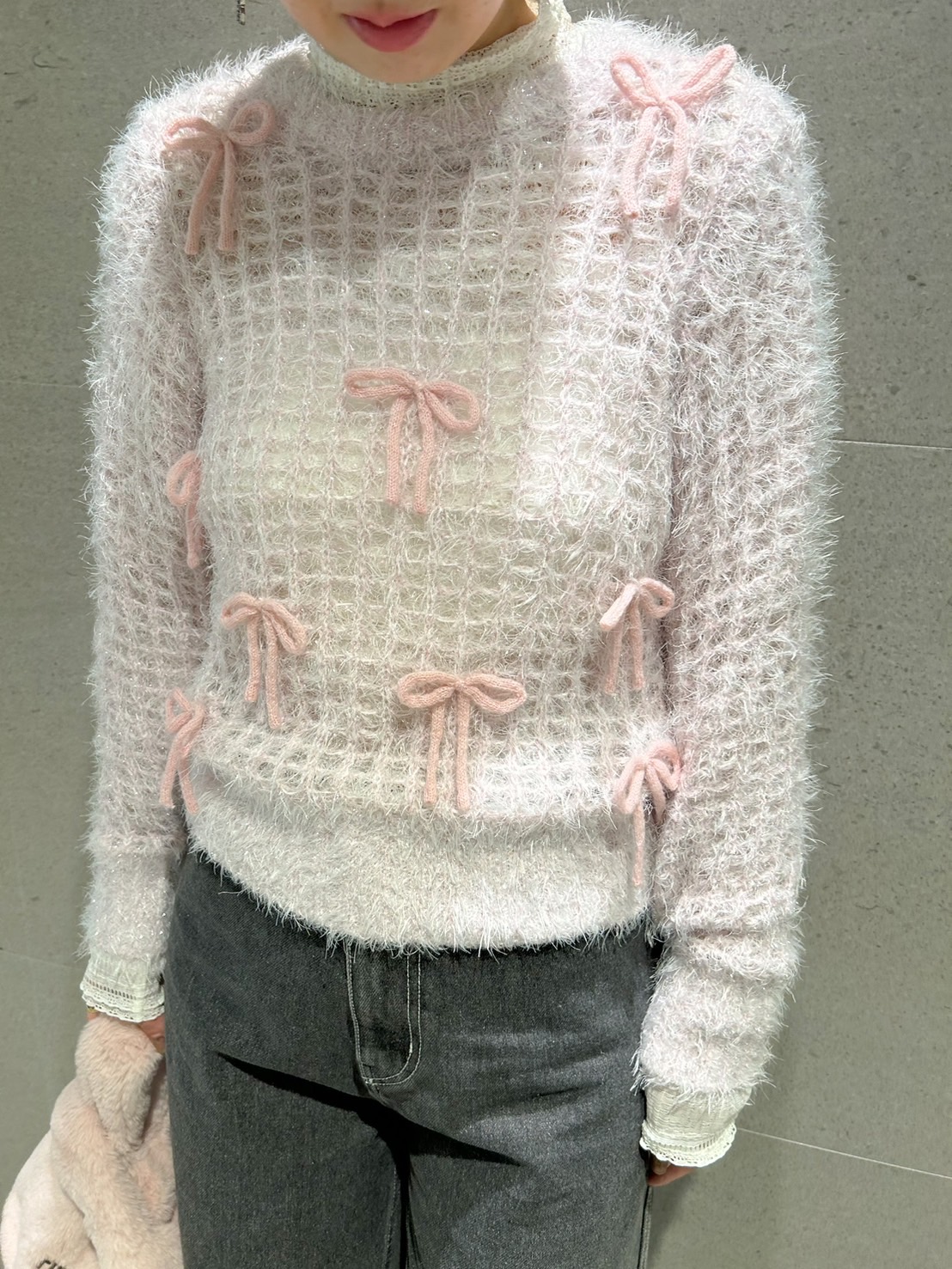 AMBIDEX Store ○MY BUNNY インターシャ 起毛ニット(F チャコールグレー): l'atelier du savon