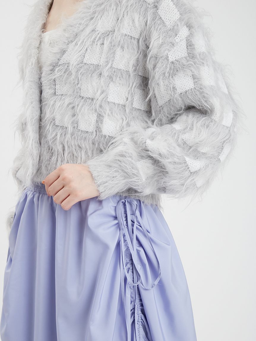 ファーリーチェックカーディガン(ニット)|トップス|FURFUR ファーリーチェックカーディガン(ニット)|トップス|FURFUR