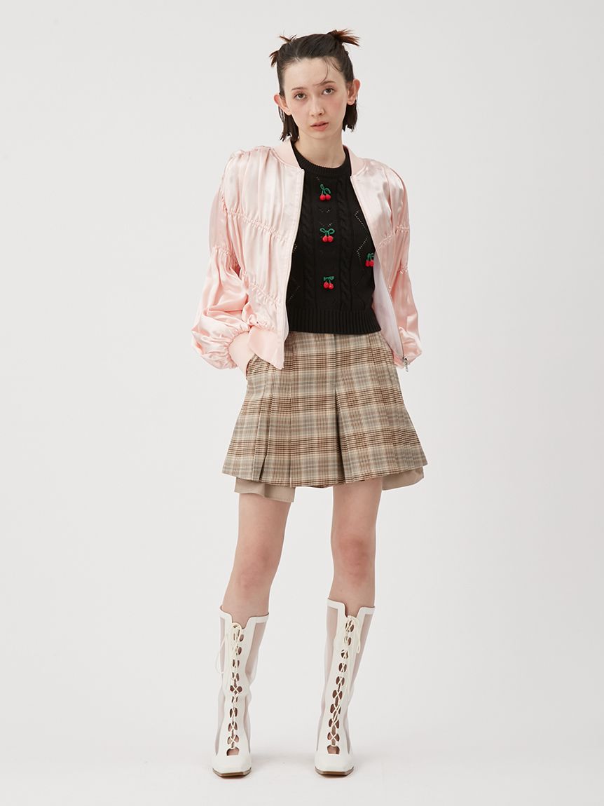 WEB限定カラー】チェリーモチーフニットトップス(ニット