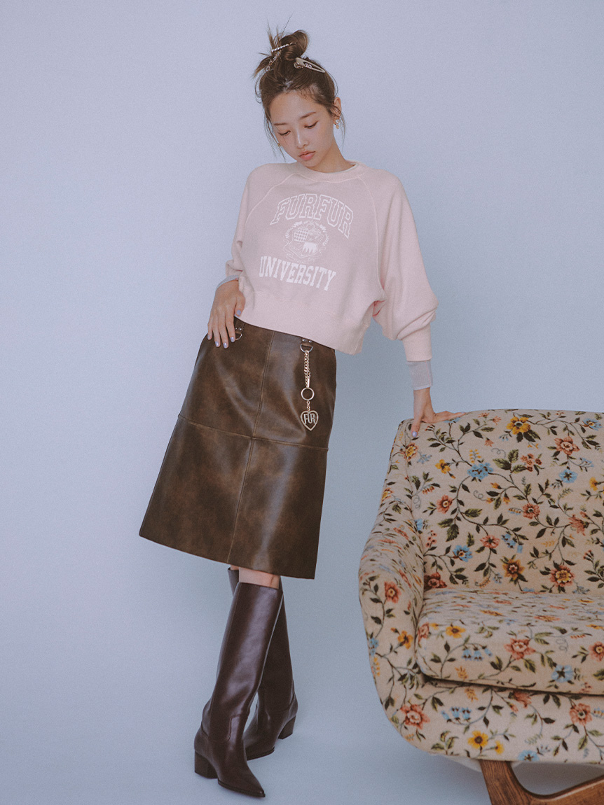 ロゴ刺繍シアーウールリブニット(ニット)｜トップス｜FURFUR