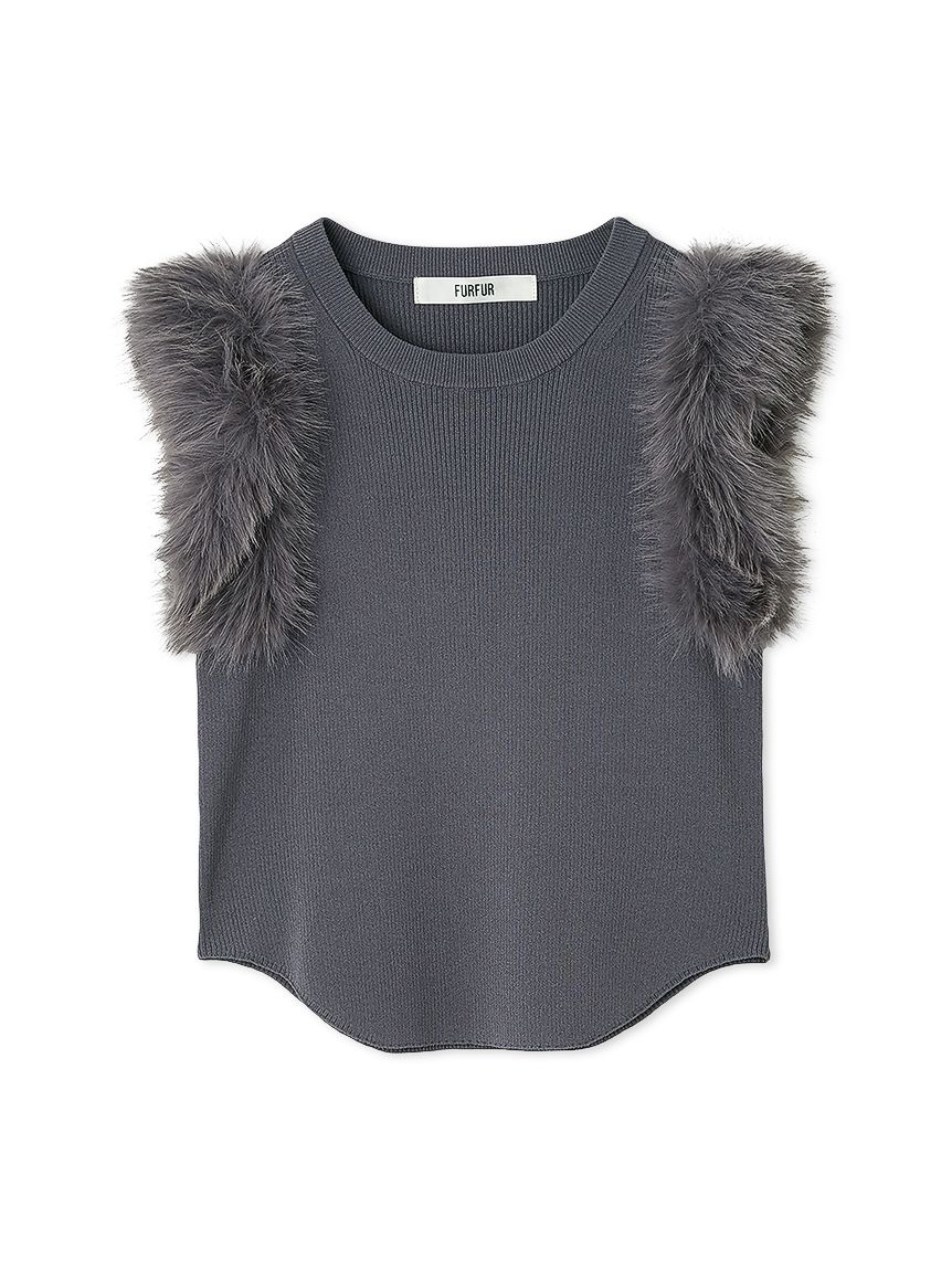 限定カラー】エコファースリーブニットトップス(ニット)｜トップス